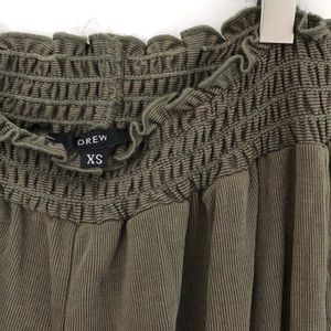 DREW army green stretch wide leg pants!